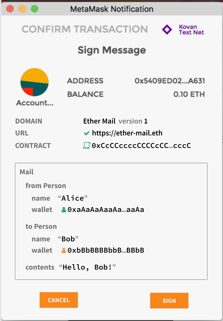 Figure 20. Message signature with EIP-712